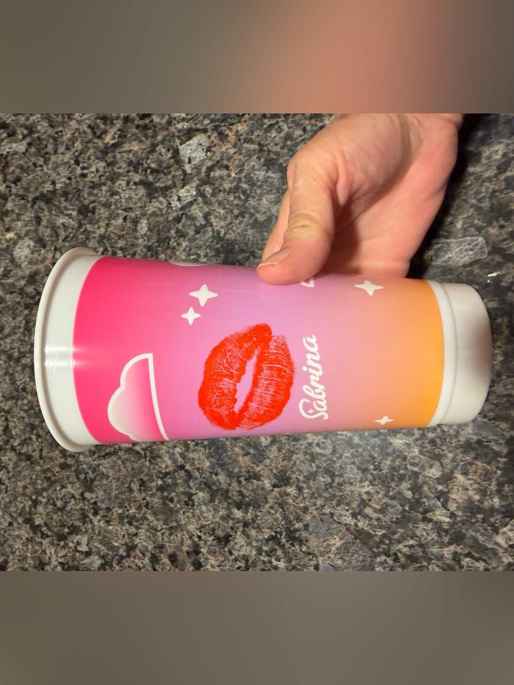 Brand New - DUNKIN' Pink Gradient Travel Tumbler - Sabrina Carpenter Collectible